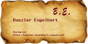 Baszler Engelbert névjegykártya